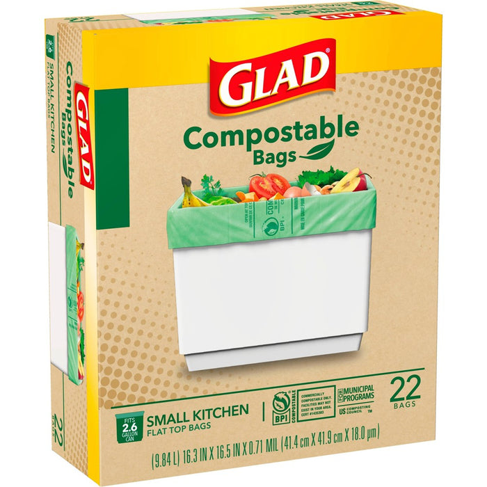 Glad Compost Trash Bags - Unscented - 22ct