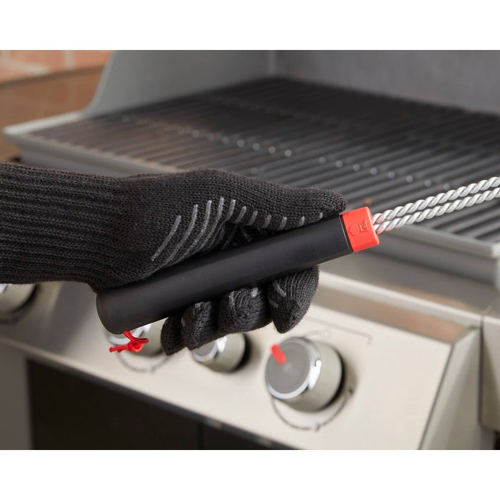 Weber 18" Three-Sided Grill Brush Black