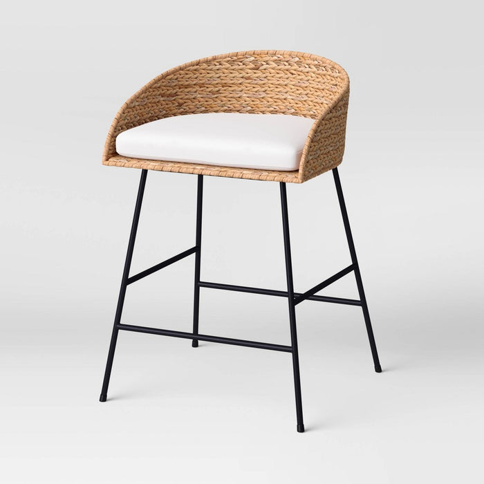 Landis Woven Backed Counter Height Barstool with Cushion - Threshold™ (LOCAL PICKUP ONLY)