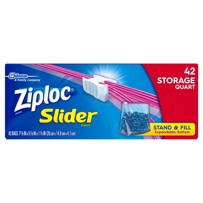 Ziploc Slider Quart Storage Bags - 42ct