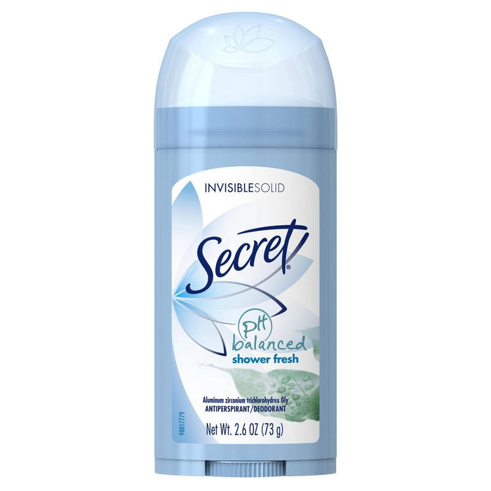 Secret pH Balanced Shower Fresh Invisible Solid Antiperspirant and Deodorant - 2.6oz