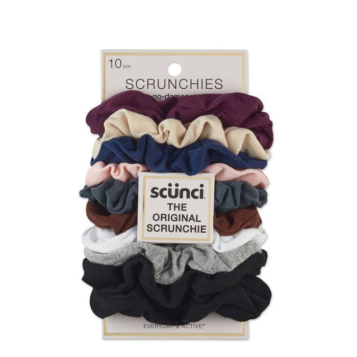scunci Everyday & Active No Damage Large Interlock Twister Scrunchies - 10pk