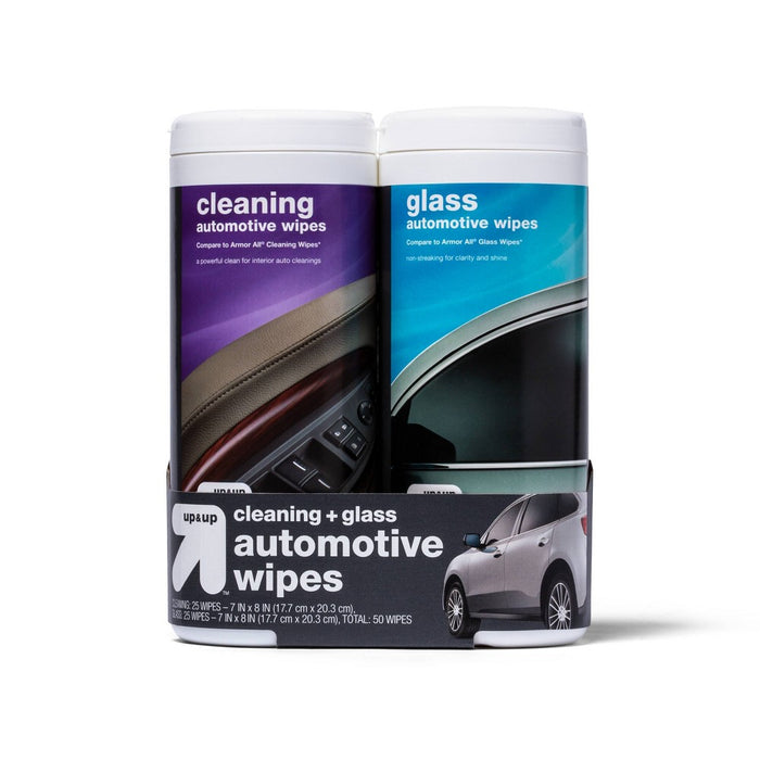2pk Automotive Interior Cleaner Auto Wipes - up & up - Cleaning and Glass
