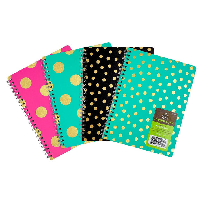 Spiral Notebook 1 Subject College Ruled Polka Dot (Designs May Vary) - Greenroom