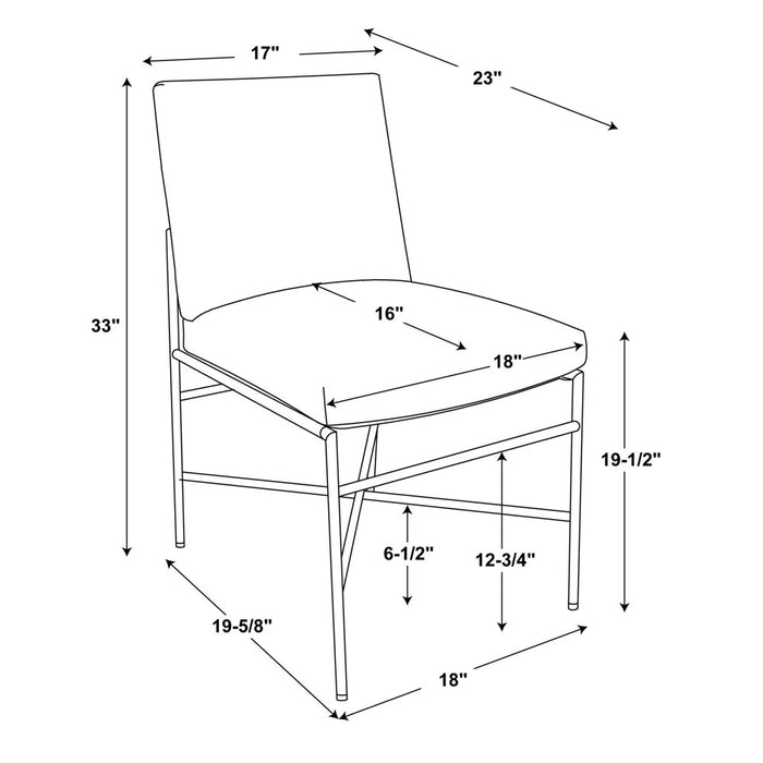 Faux Leather & Metal Dining Chair Black/Brown - Hearth & Hand™ with Magnolia (LOCAL PICKUP ONLY)