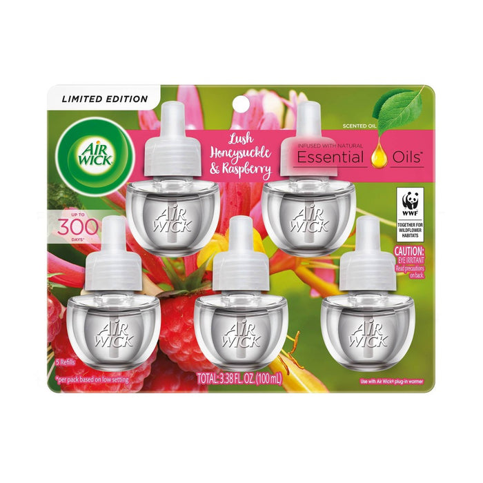 Air Wick Scented Oil Refill Lush - Honeysuckle and Raspberry - 3.35oz