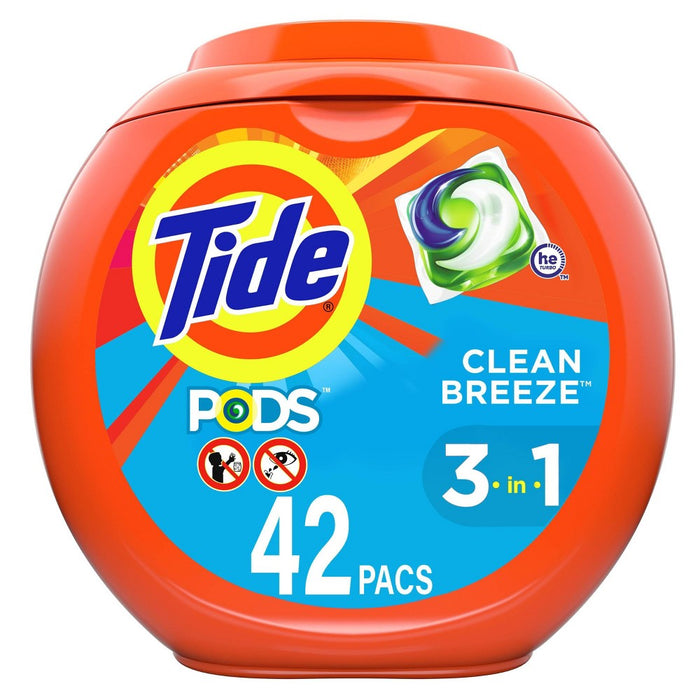 Tide Pods Clean Breeze Laundry Detergent Pacs - 42ct/34oz