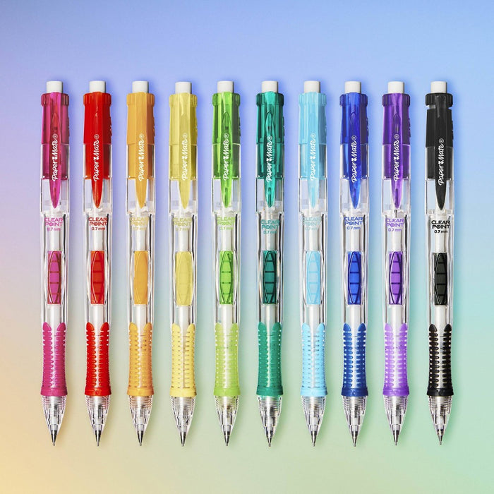Paper Mate Clear Point 10pk #2 Mechanical Pencils 0.7mm Multicolored