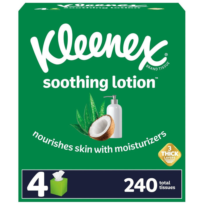 Kleenex Soothing Lotion Facial Tissue - 4pk/60ct