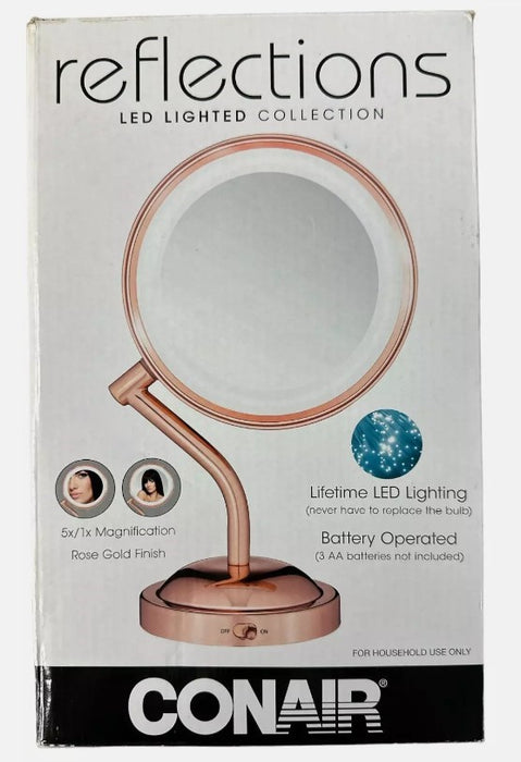 Conair Rose Gold Rotating Mirror - 5x Magnification