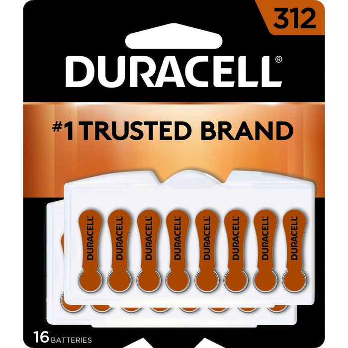 Duracell Size 312 Hearing Aid Batteries - 16 Pack - Easy-Fit Tab *NEW*