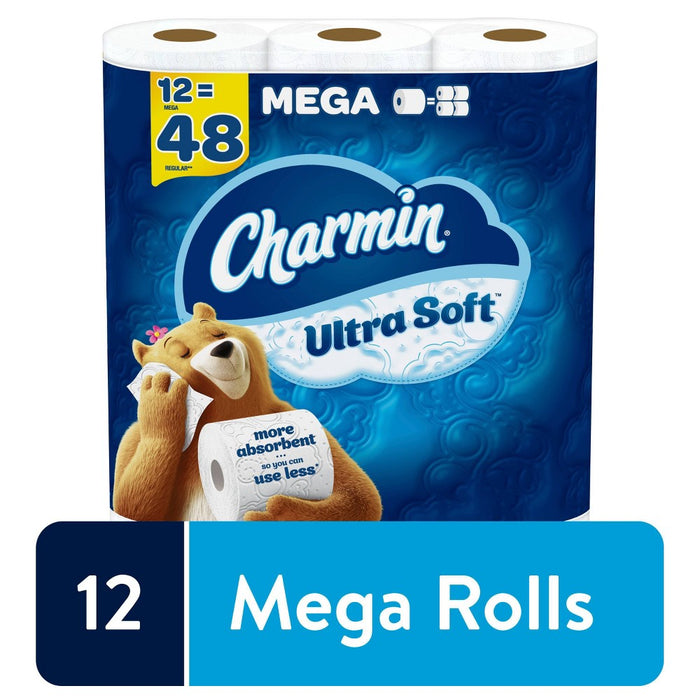 Charmin Ultra Soft Toilet Paper - 12 Mega Rolls
