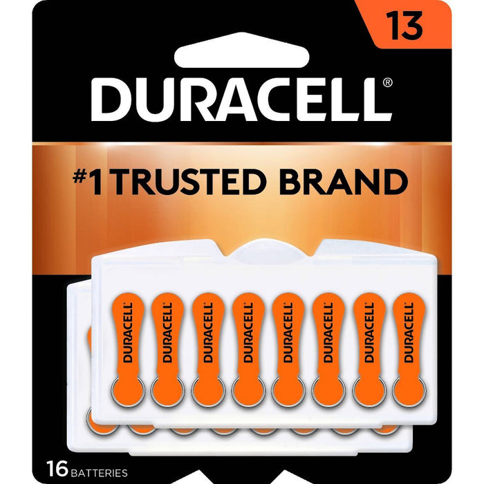 Duracell Size 13 Hearing Aid Batteries - 16 Pack - Easy-Fit Tab *NEW*