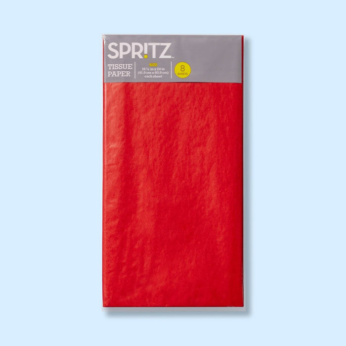 8ct Pegged Tissue Paper Red - Spritz™