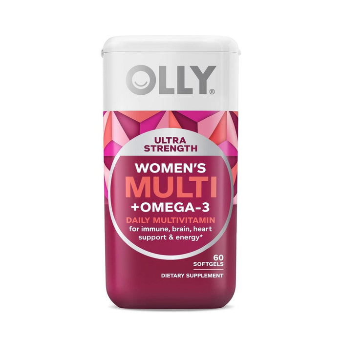 Olly Ultra Strength Women's Multi + Omega-3 Daily Vitamin Softgels - 60ct