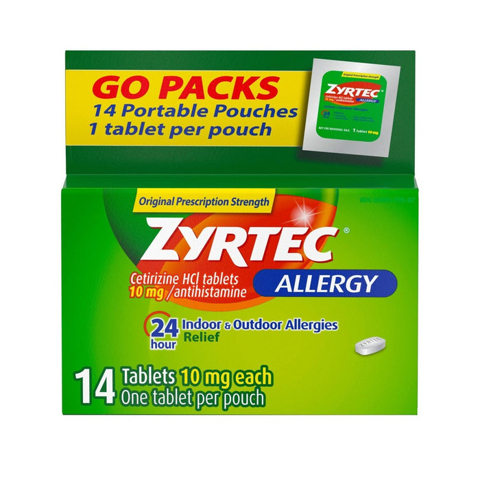Zyrtec 24 Hour Allergy Relief Tablets - Cetirizine HCl - 14ct