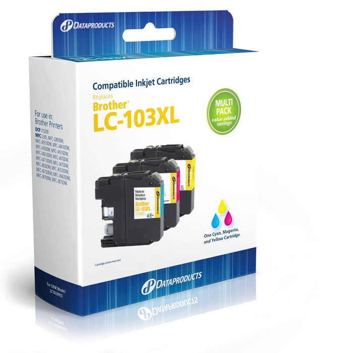 Remanufactured Cyan/Magenta/Yellow 3-Pack High Yield Ink Cartridges -