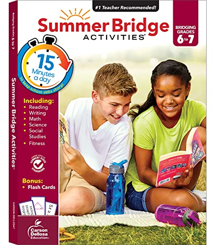Summer Bridge Activities Grades 6-7 Workbook w/ Flash Cards *NEW, PAPERBACK*