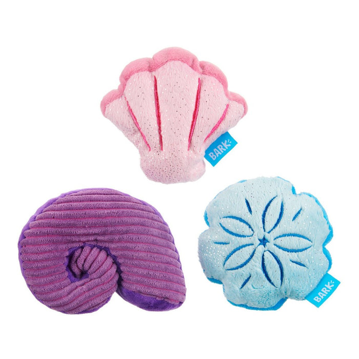 BARK Fetchin Squakshells Trio Dog Toy - Purple/Pink/Blue
