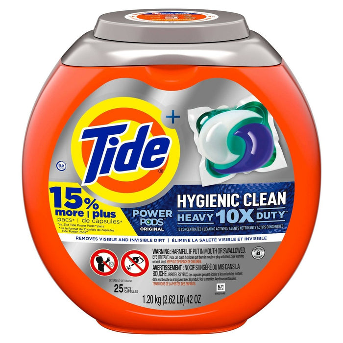 Tide Hygienic Clean Heavy 10x Duty Power PODS - Original Scent - 25ct/42oz