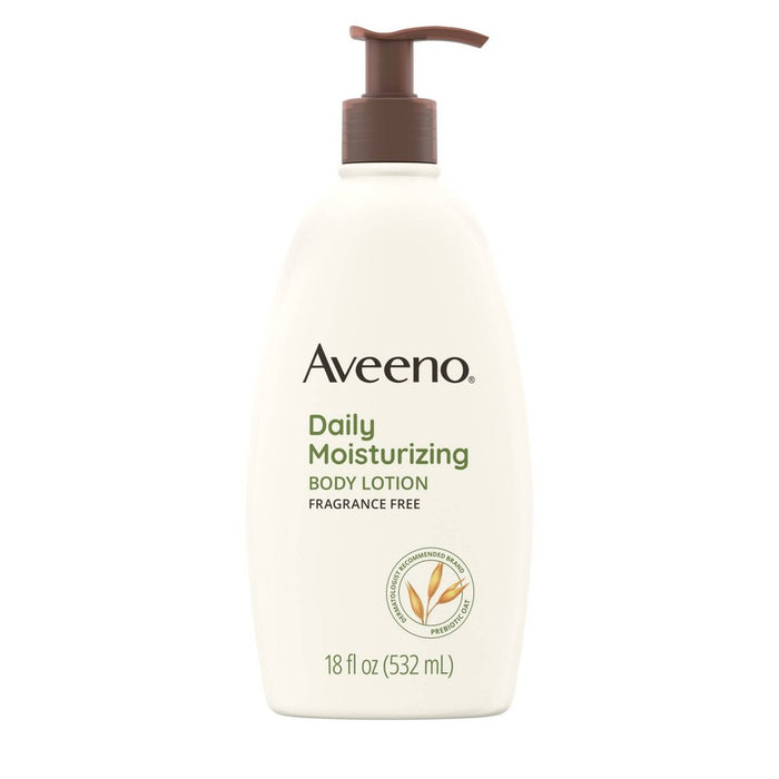 Aveeno Daily Moisturizing Lotion For Dry Skin with Soothing Oats and Rich Emollients, Fragrance Free - 18 fl oz