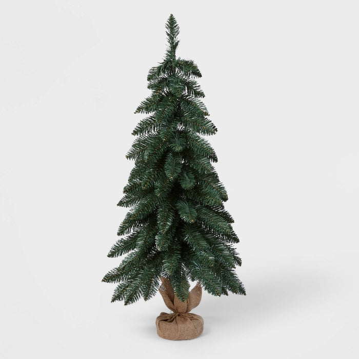 3' Unlit Downswept Alberta Spruce Mini Artificial Christmas Tree with Burlap Base - Wondershop™ (LOCAL PICKUP ONLY)