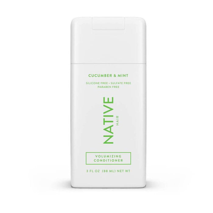 Native Travel Size Vegan Cucumber & Mint Natural Volume Conditioner, Clean, Sulfate, Paraben and Silicone Free - 3 fl oz