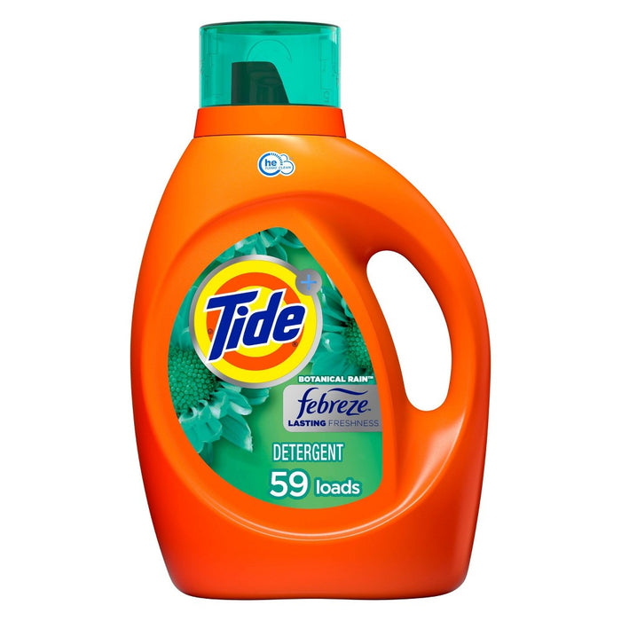 Tide Plus Febreze Freshness Botanical Rain HE Turbo Clean Liquid Laundry Detergent - 92 fl oz6