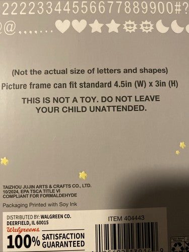 Moon and Stars Letterboard Picture Frame 1 board and 164 piece letter