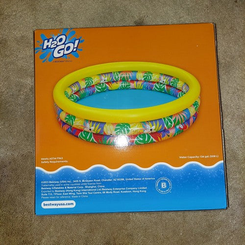 H2O Go Pool - Bestway Brand Floral Paradise Play Swimming Pool 66 in. x 15" H