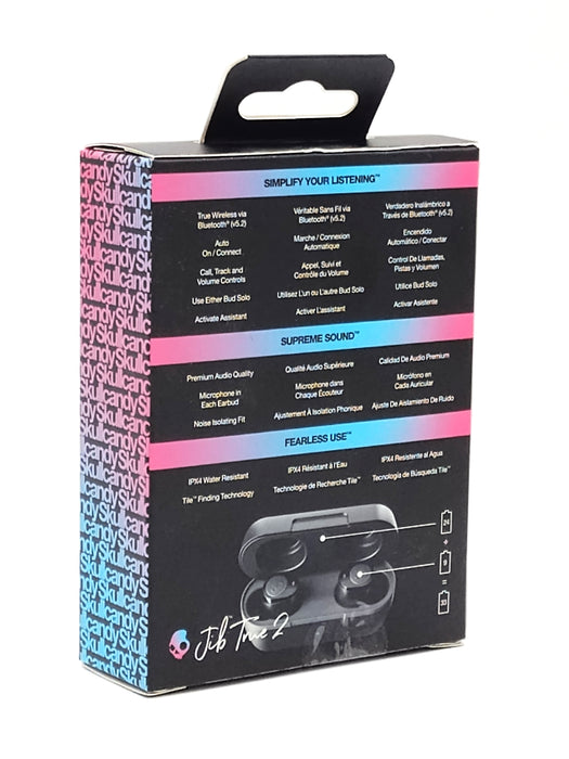 Skullcandy Jib 2 True Wireless Bluetooth Headphones - Black