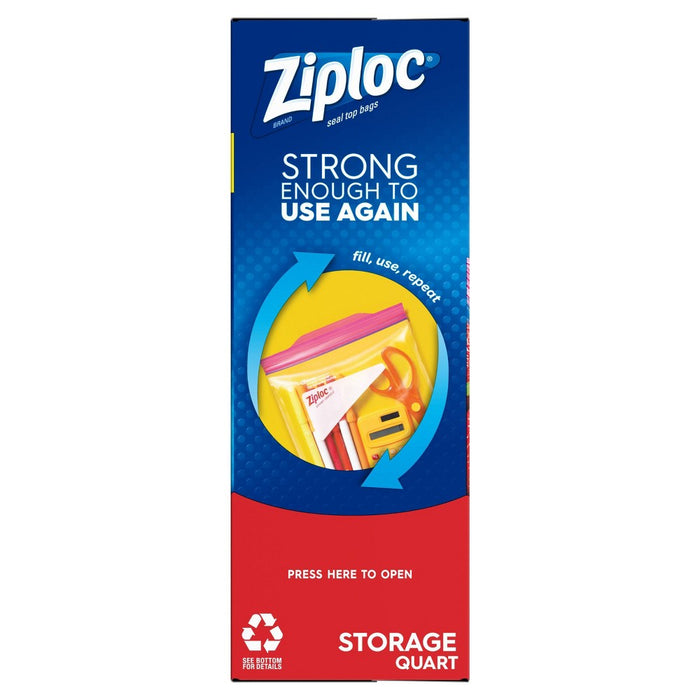 Ziploc Storage Quart Bag - 24ct