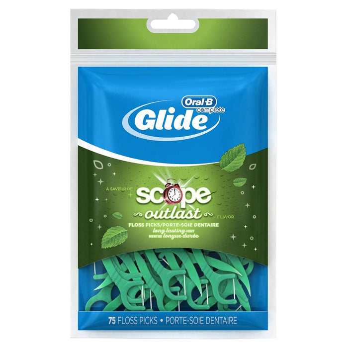 Oral-B Glide Complete with Scope Outlast Floss Picks -75ct