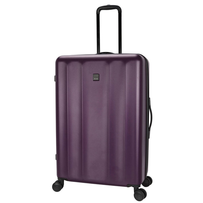 Skyline Hardside Large Checked Spinner Suitcase - Dark Purple