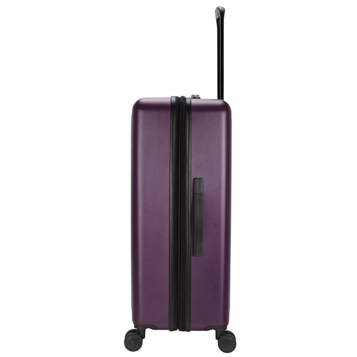 Skyline Hardside Large Checked Spinner Suitcase - Dark Purple