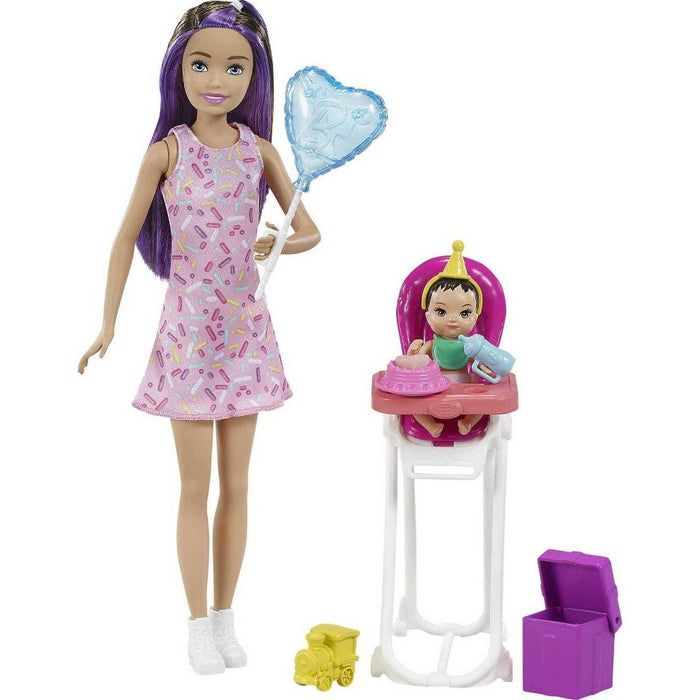 Barbie Skipper Babysitters Inc Dolls and Playset - Brown/Purple Hair