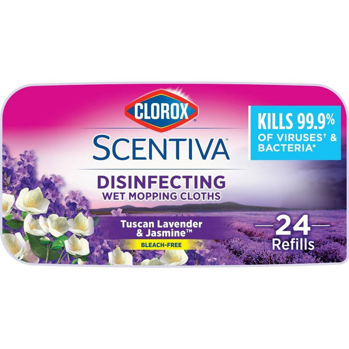 Clorox Scentiva Disinfecting Wet Mopping Cloths - Tuscan Lavender & Jasmine - 24ct