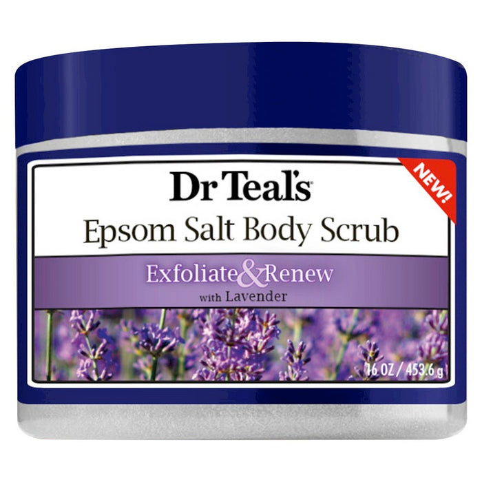 Dr Teals Exfoliate & Renew Lavender Epsom Salt Body Scrub 16 oz
