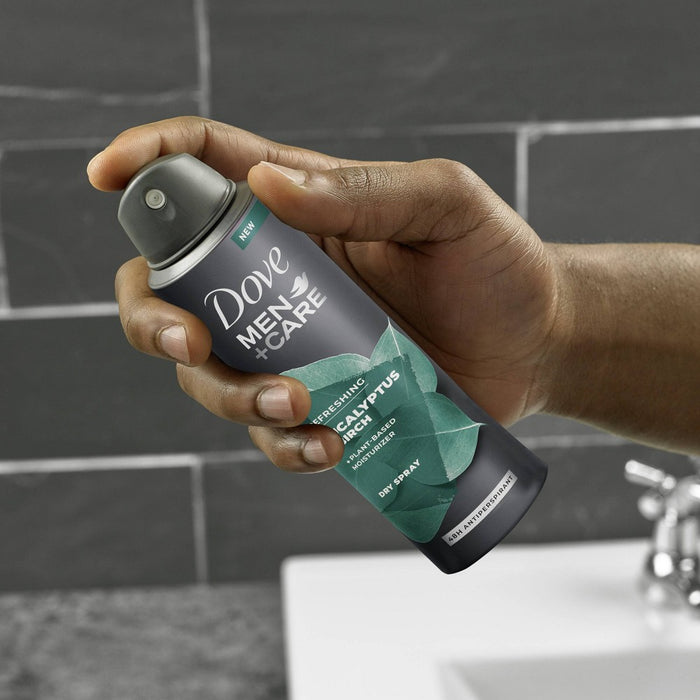 Dove Men+Care Refreshing Eucalyptus + Birch Plant Based Antiperspirant & Deodorant Dry Spray - 3.8oz