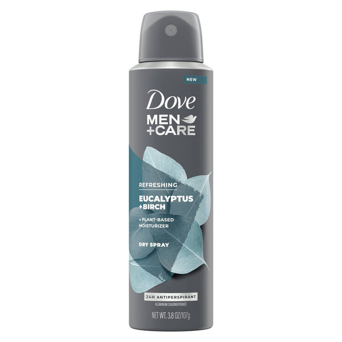 Dove Men+Care Refreshing Eucalyptus + Birch Plant Based Antiperspirant & Deodorant Dry Spray - 3.8oz