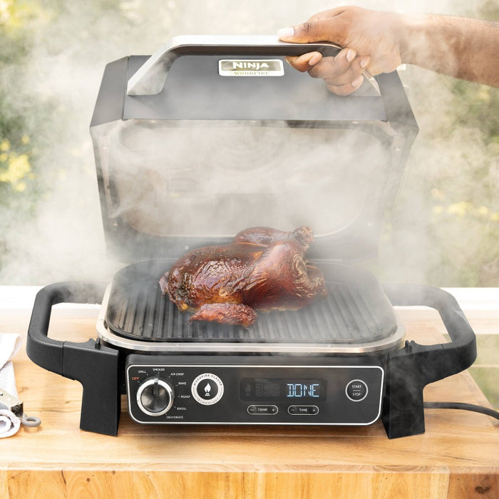 Ninja Woodfire Outdoor Grill & Smoker, 7-in-1 Master Grill, BBQ Smoker and Air Fryer with Woodfire Technology - OG701 (LOCAL PICKUP ONLY)