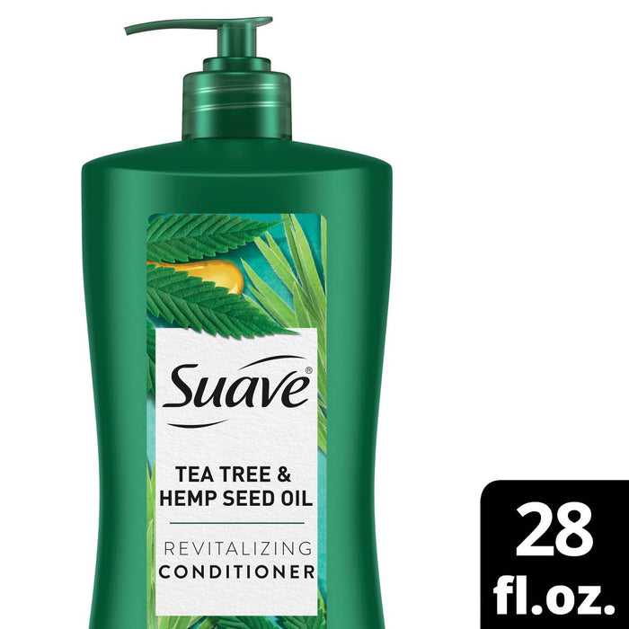 Suave Tea Tree & Hemp Seed Oil Revitalizing Conditioner - 28 fl oz
