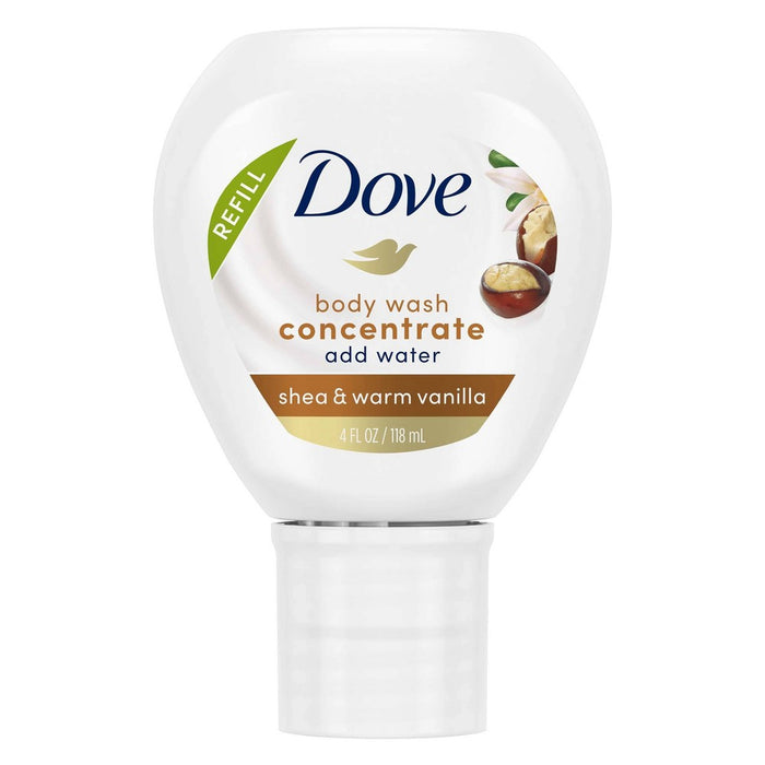 Dove Beauty Shea & Warm Vanilla Concentrate Body Wash Refill - 4 fl oz/Makes 16 fl oz