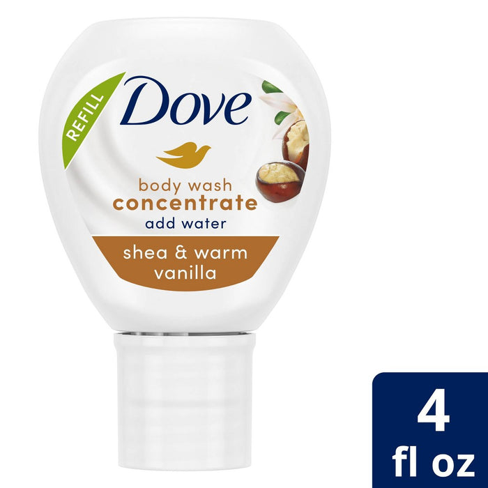 Dove Beauty Shea & Warm Vanilla Concentrate Body Wash Refill - 4 fl oz/Makes 16 fl oz