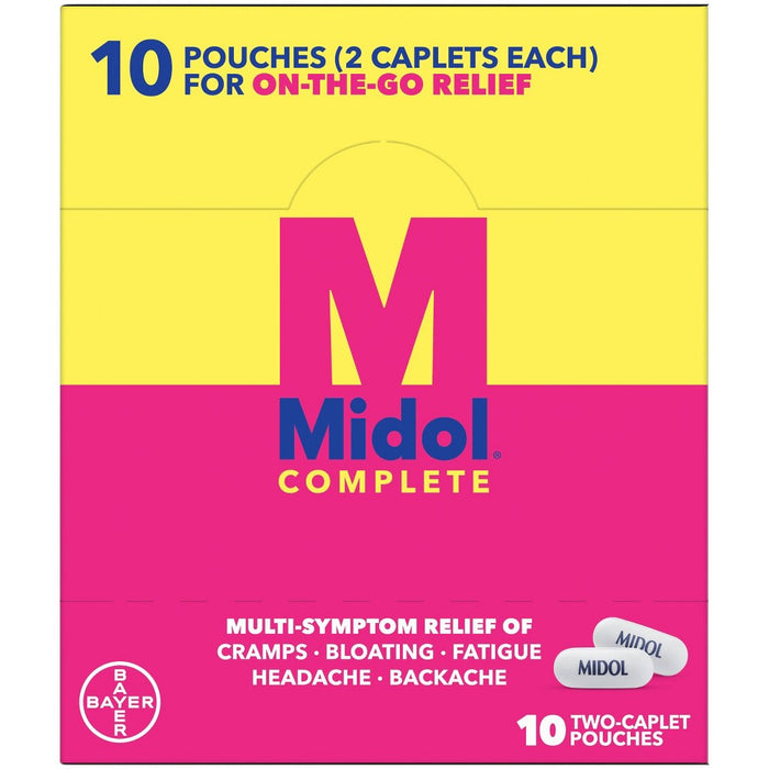 Midol On the Go Menstrual Symptom Relief with Acetaminophen Tablets - 20ct
