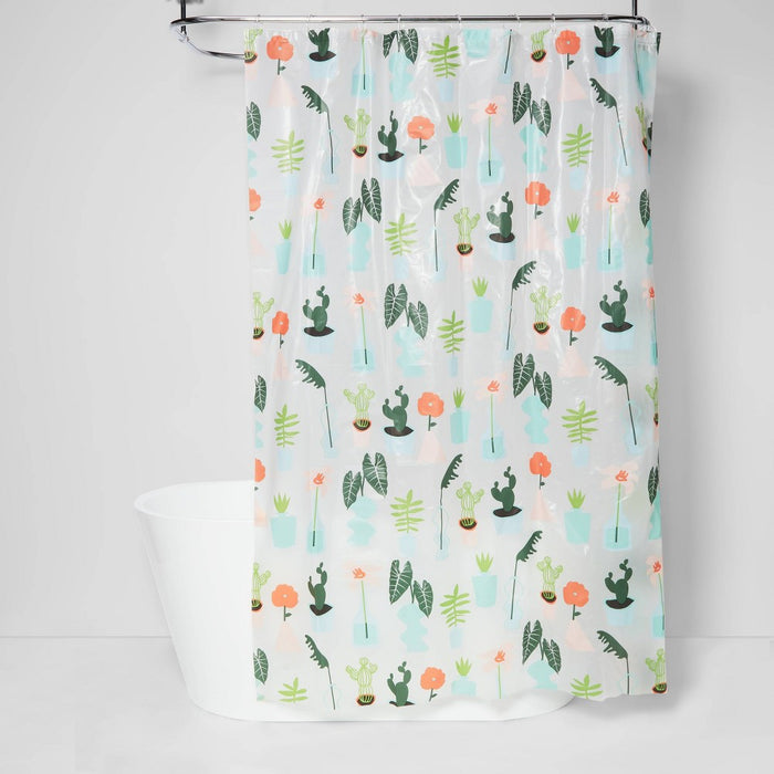 Plants Shower Curtain Green - Room Essentials™