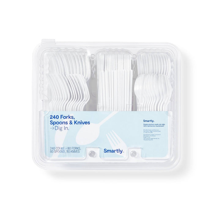 Plastic Forks, Spoons and Knives - 240ct - Smartly™5