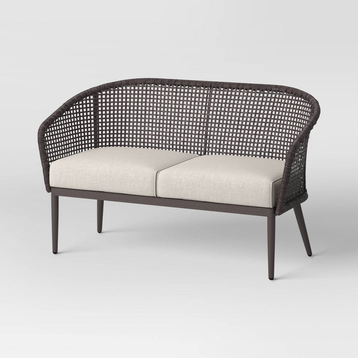 Weybridge Wicker Weave Patio Loveseat - Threshold™ (LOCAL PICKUP ONLY)
