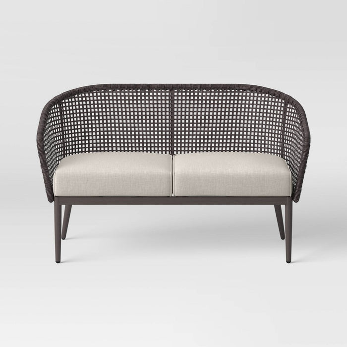 Weybridge Wicker Weave Patio Loveseat - Threshold™ (LOCAL PICKUP ONLY)