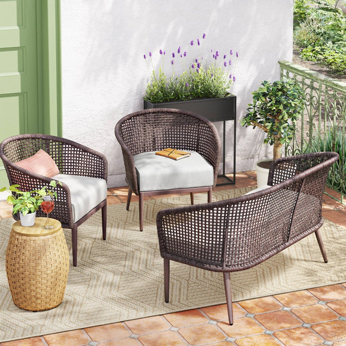 Weybridge Wicker Weave Patio Loveseat - Threshold™ (LOCAL PICKUP ONLY)